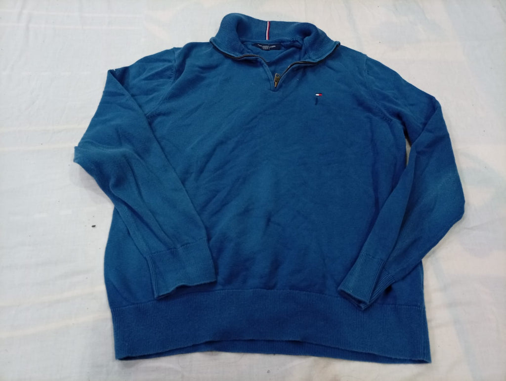 Vintage Polo and Tommy Hilfiger Quarter-Zip Sweaters Bundle in mixed sizes and colours. Grade B/C.