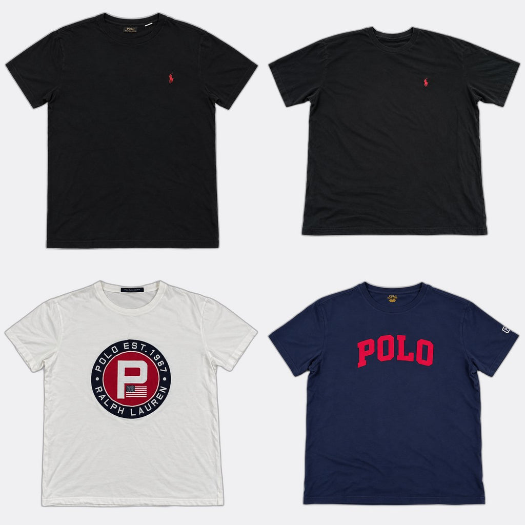 Vintage Polo T-Shirts Bundle in  mixed sizes and colours, Grade B/C.
