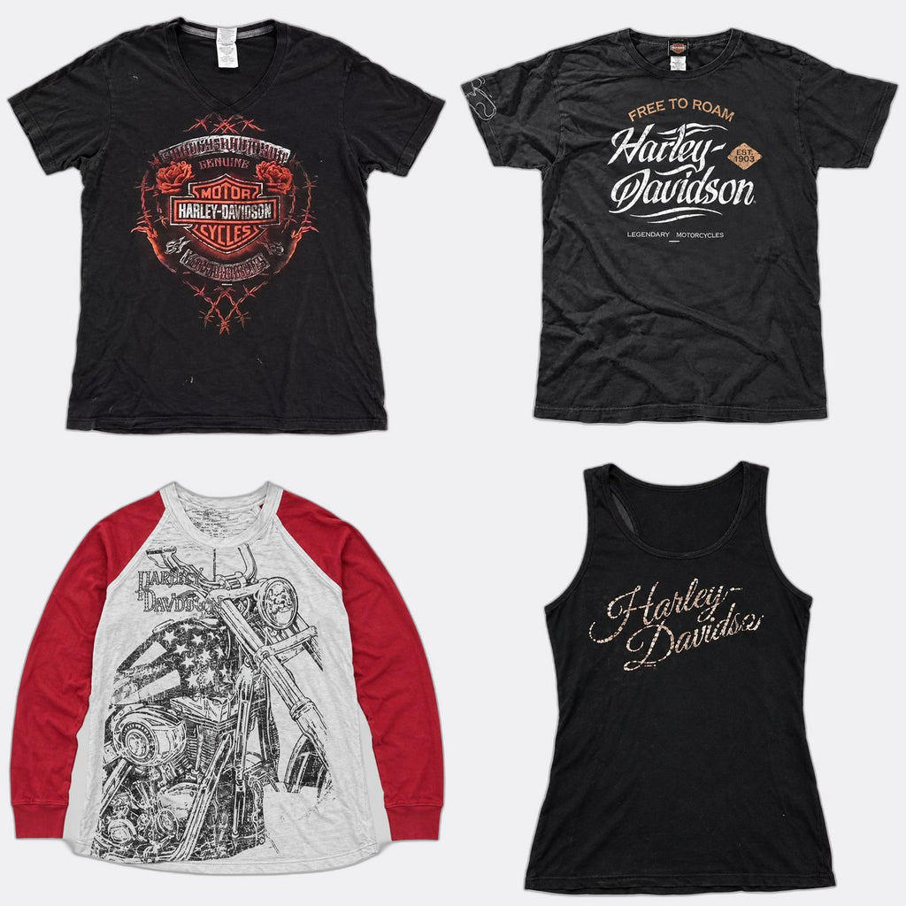  Vintage Harley Baby Tees Bundle in  mixed sizes and colours, Grade A/B/C.