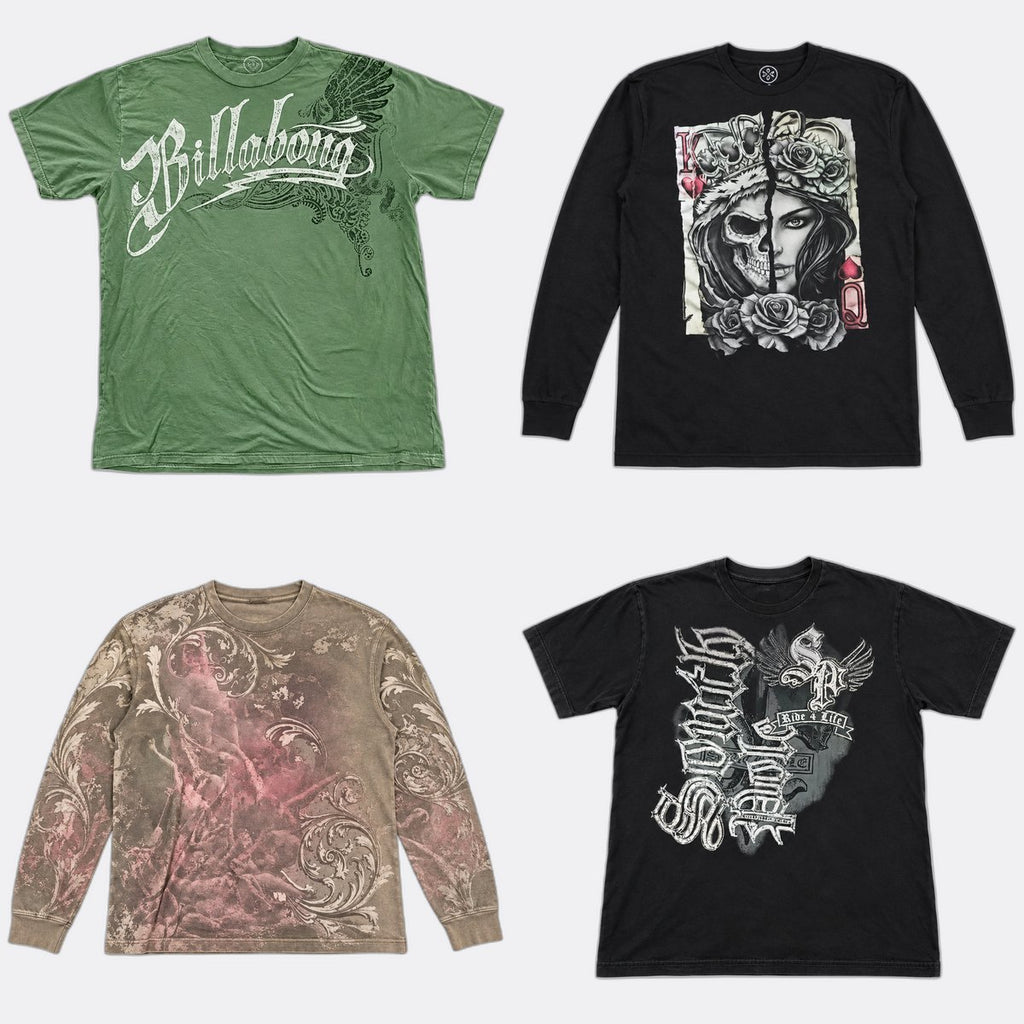 Vintage Skull T-Shirts Bundle in  mixed sizes and colours, Grade B/C.