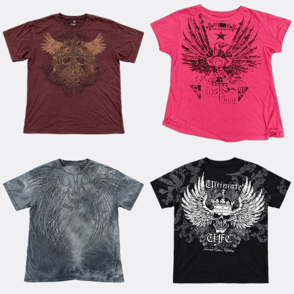 Vintage Skulls T-Shirts Bundle in mixed sizes and colours. Grade B/C. 