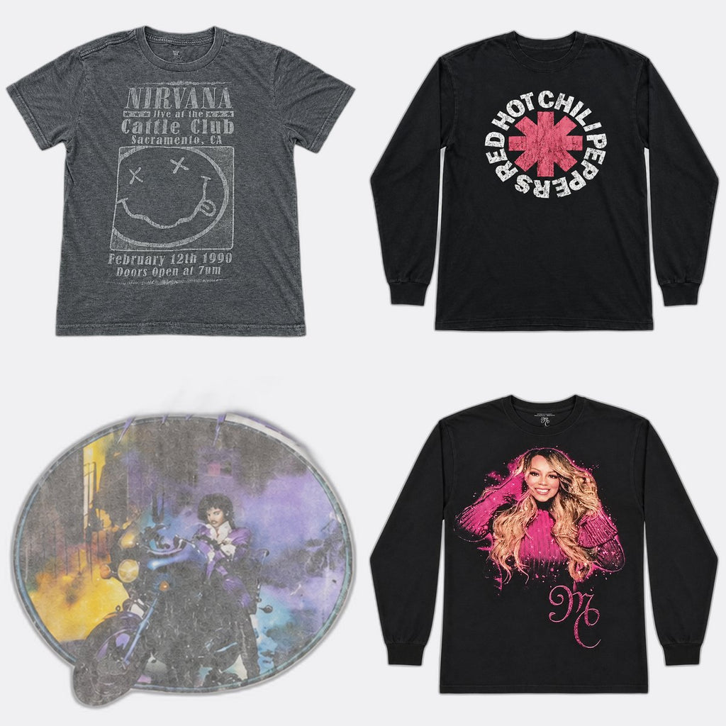 Vintage Music T-Shirts Bundle in mixed sizes and colours. Grade B/C. 