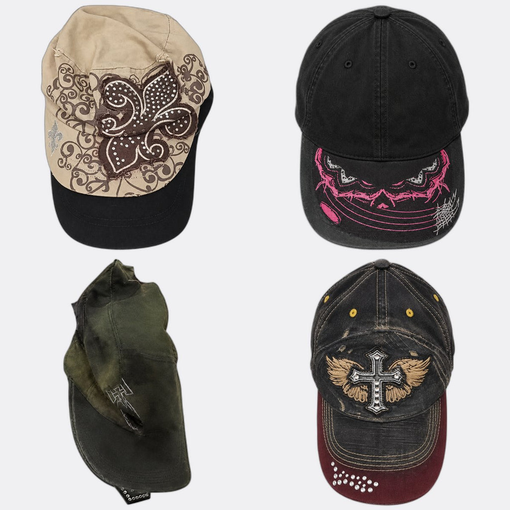 Vintage Skull Caps Bundle in mixed sizes and colours. Grade A/B/C. 