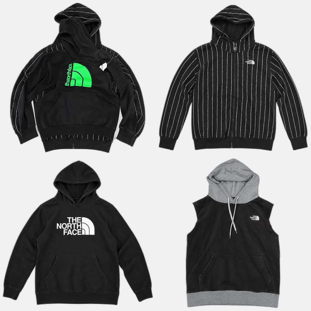Vintage The North Face Hoodies Bundle in mixed sizes and colours. Grade A/B/C. 