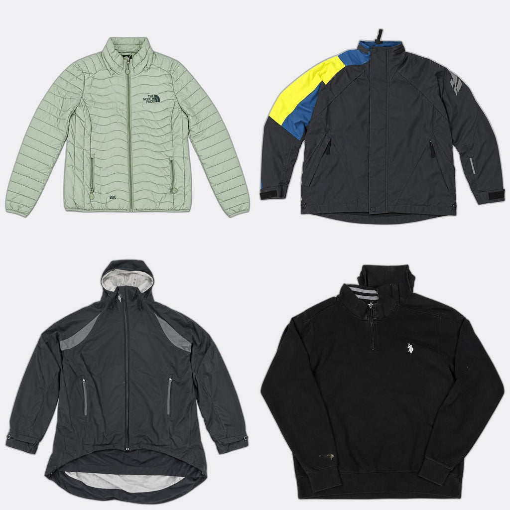 Vintage Mix Branded Jackets Bundle in mixed sizes and colours. Grade B/C.