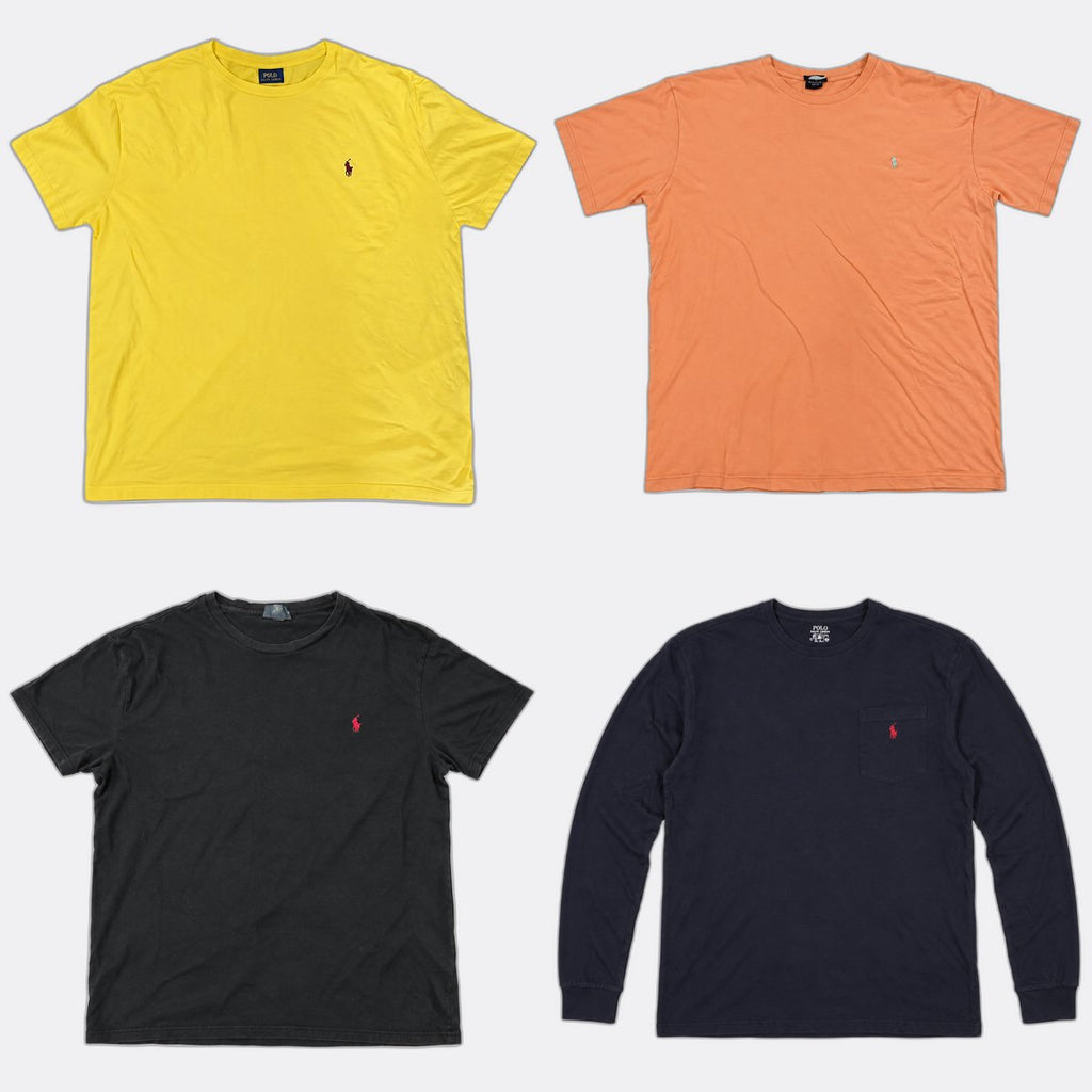Vintage Polo T-Shirts Bundle in  mixed sizes and colours, Grade A/B/C.