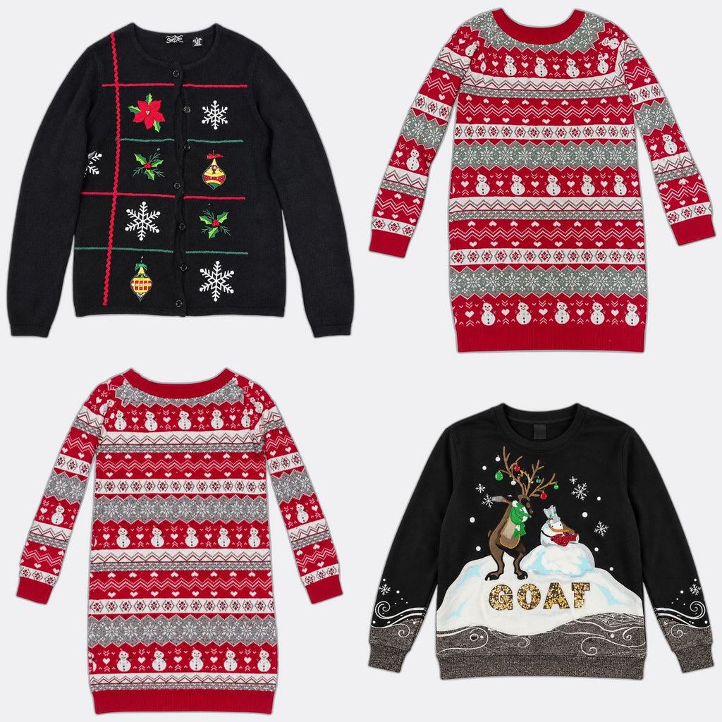 Christmas Sweaters Bundle in mixed sizes and colours. Grade A/B/C. 