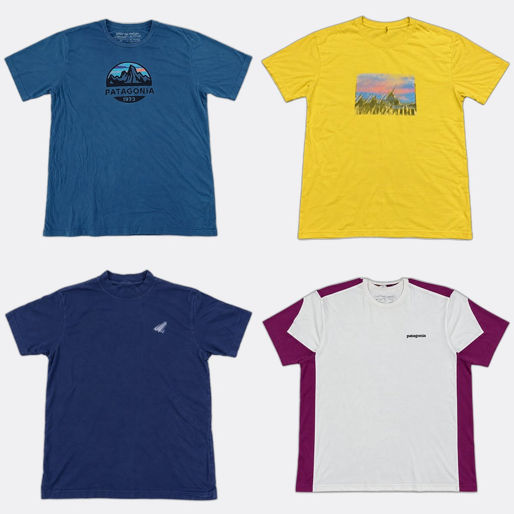 Vintage Patagonia T-Shirts Bundle in mixed sizes and colours. Grade A/B/C. 