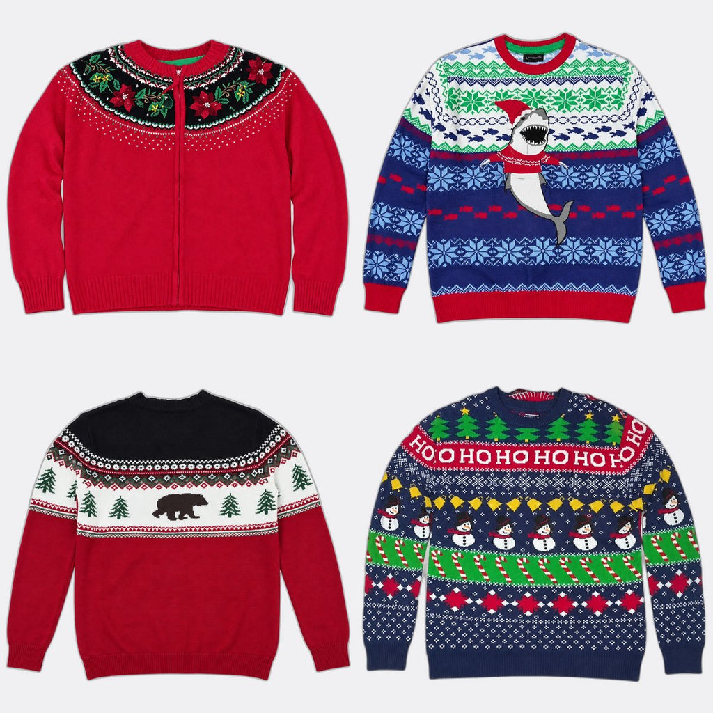 Christmas Sweaters Bundle in mixed sizes and colours. Grade A/B/C.