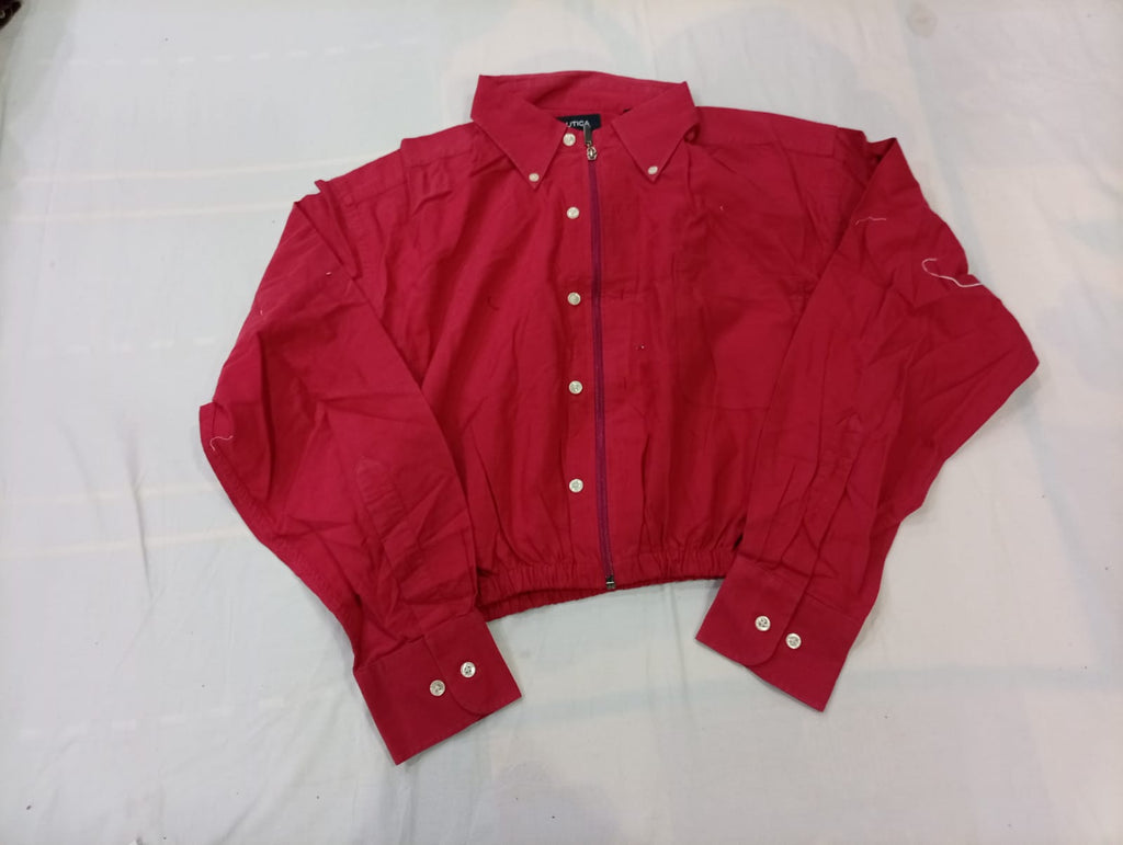 Upcycled Tommy Hilfiger and Nautica Crop Shirts Bundle in mixed sizes and colours. Grade A/B/C. 