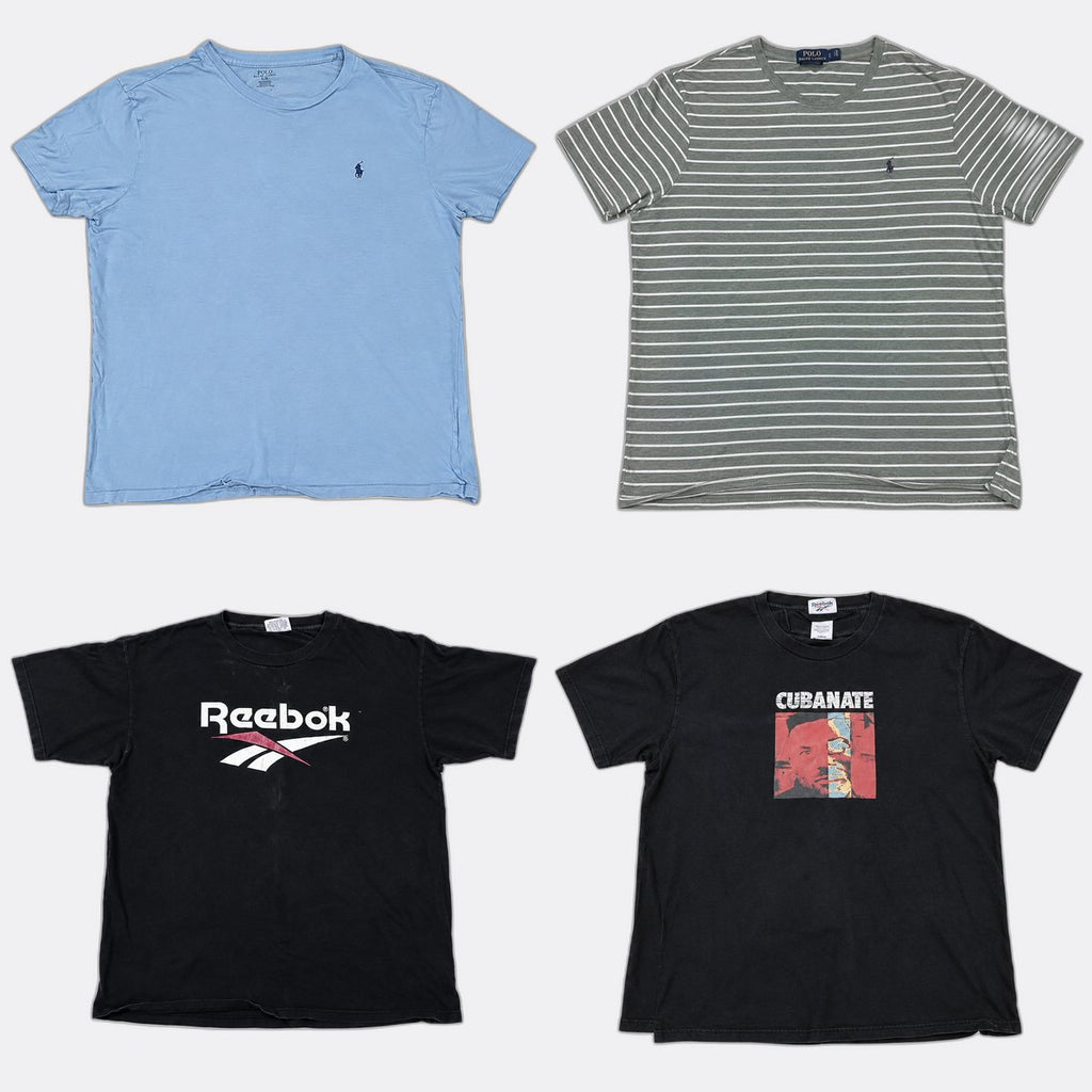 Vintage Single Stitch T-Shirts Bundle in mixed sizes and colours. Grade A/B/C.