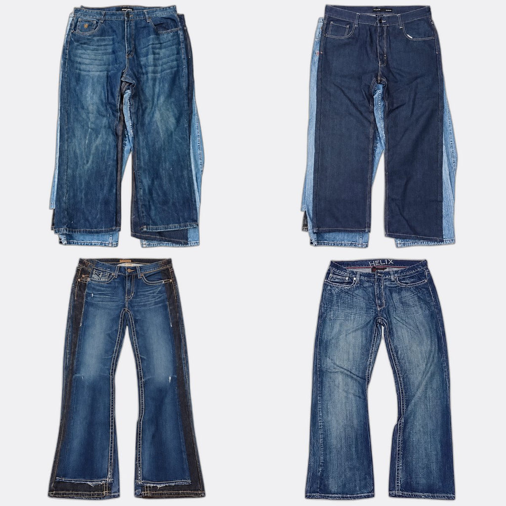 Vintage Designer Men Jeans Bundle in mixed sizes and colours. Grade A/B/C.