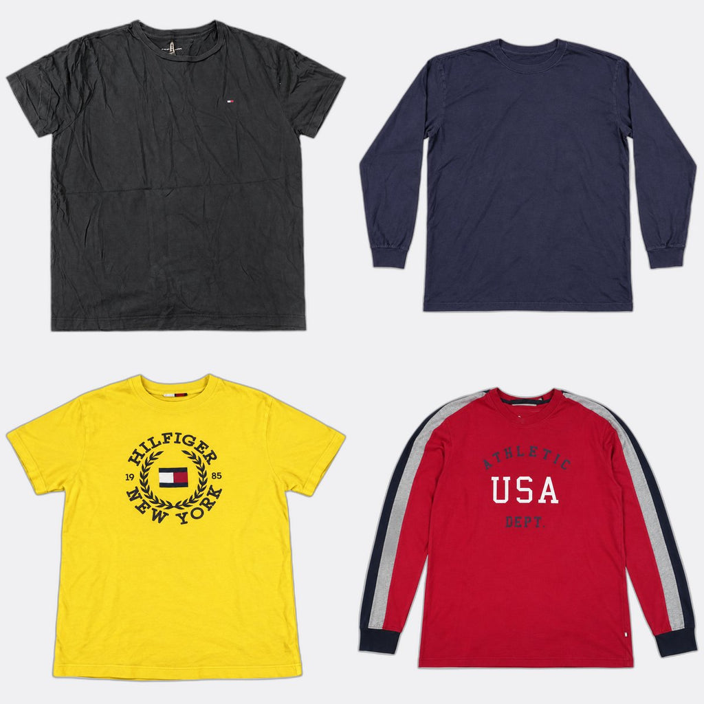 Vintage Tommy Hilfiger T-Shirts Bundle in mixed sizes and colours. Grade A/B/C.