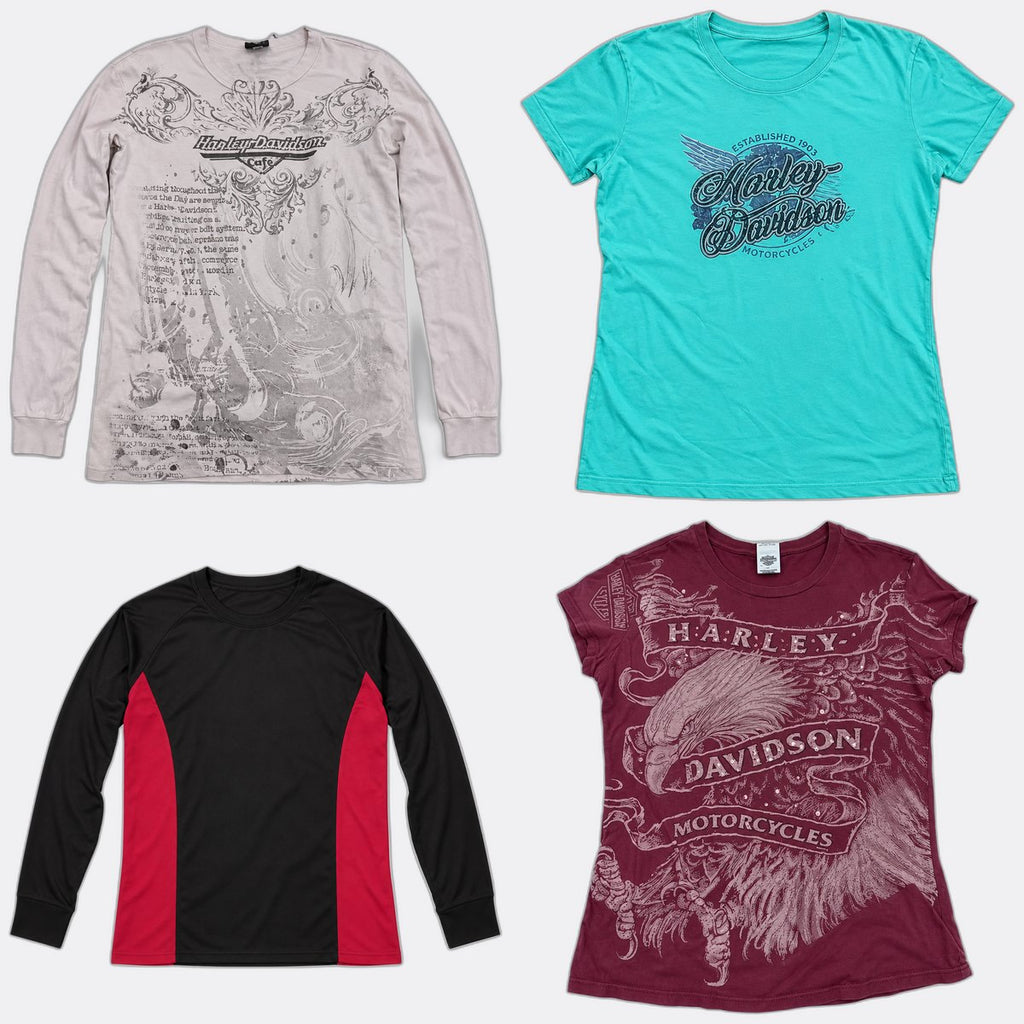 Vintage Harley Baby Tees Bundle in mixed sizes and colours. Grade A/B/C.