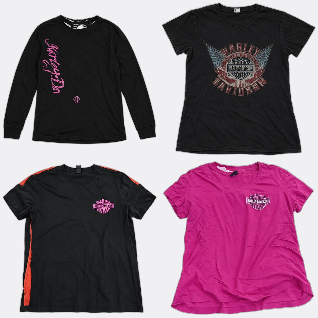 Vintage Harley Baby Tees Bundle in mixed sizes and colours. Grade A/B/C.
