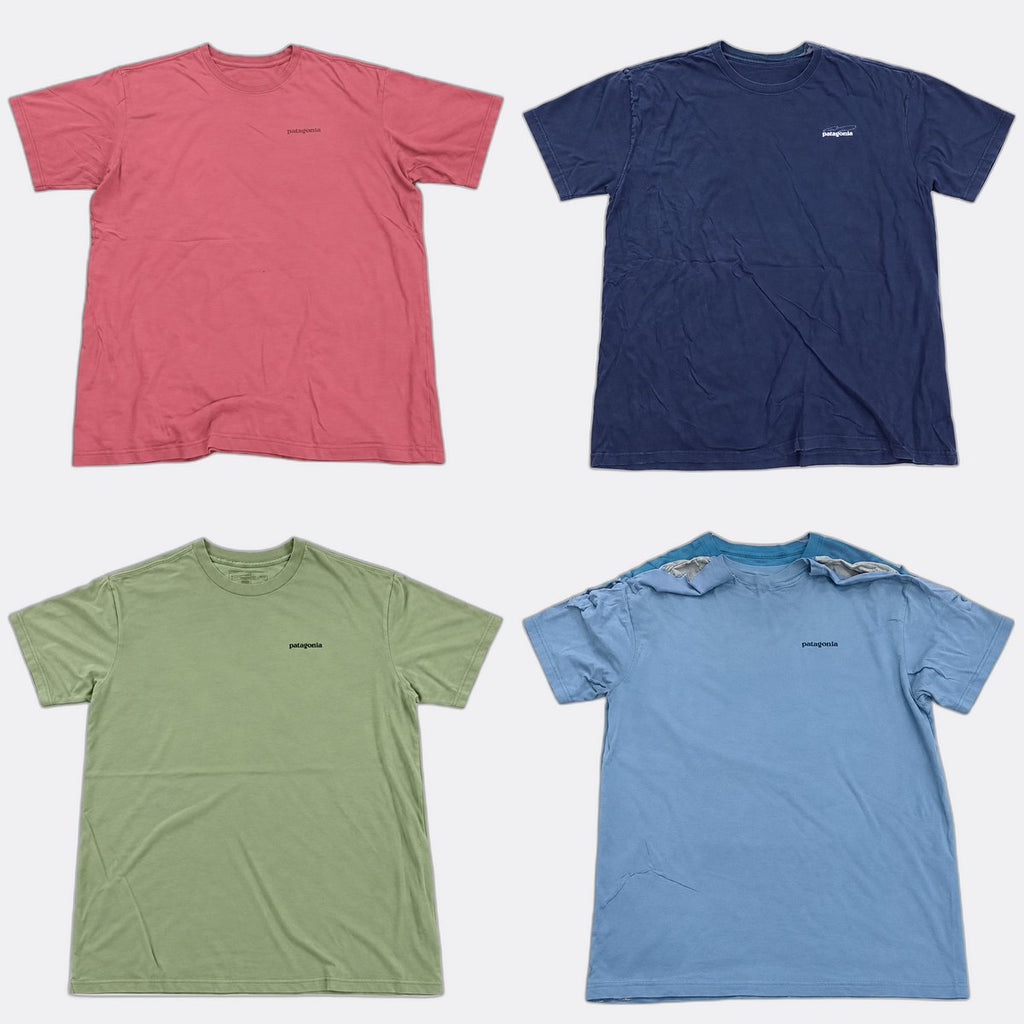Vintage Patagonia T-Shirts Bundle in mixed sizes and colours. Grade B/C.