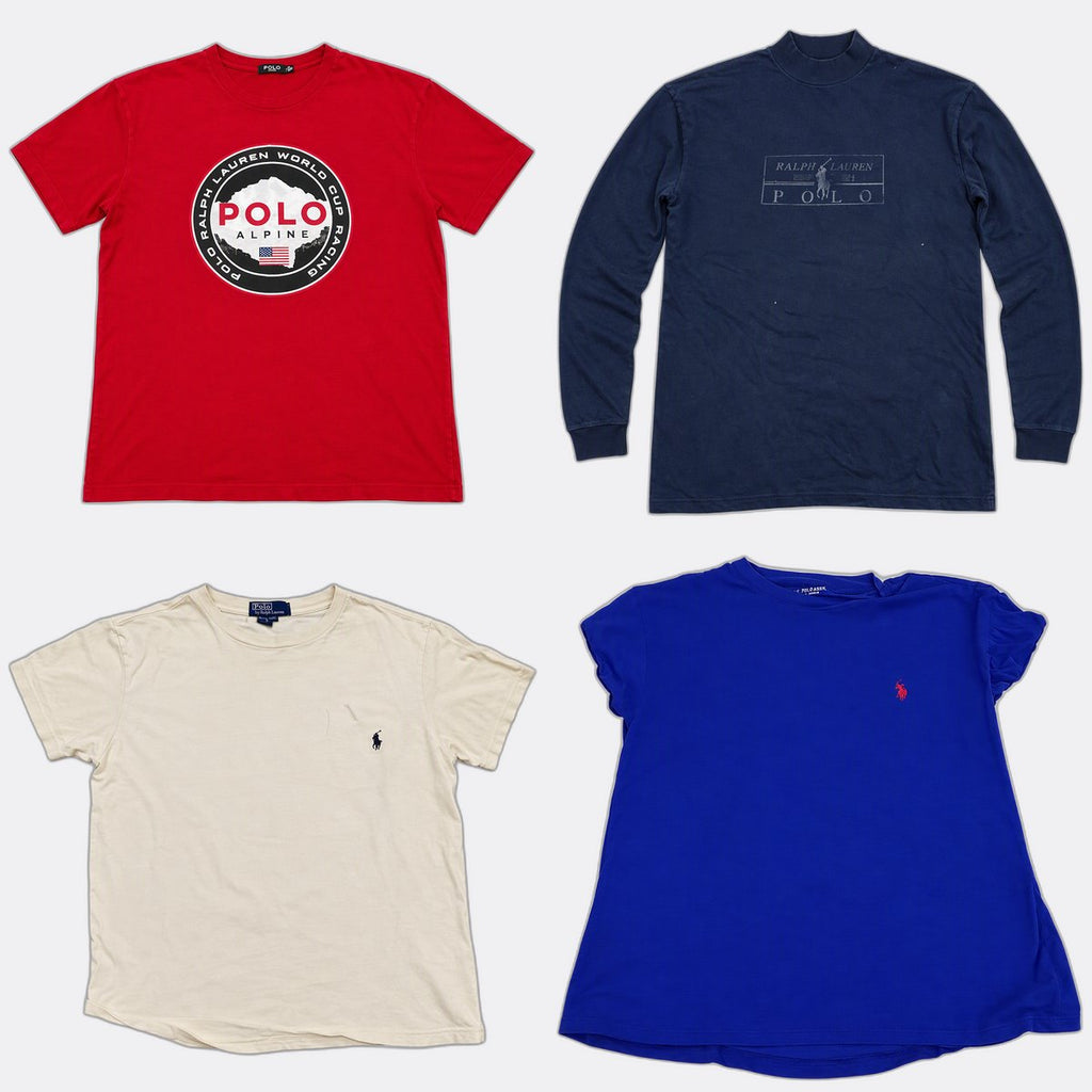 Vintage Polo T-Shirts Bundle in mixed sizes and colours. Grade B/C.