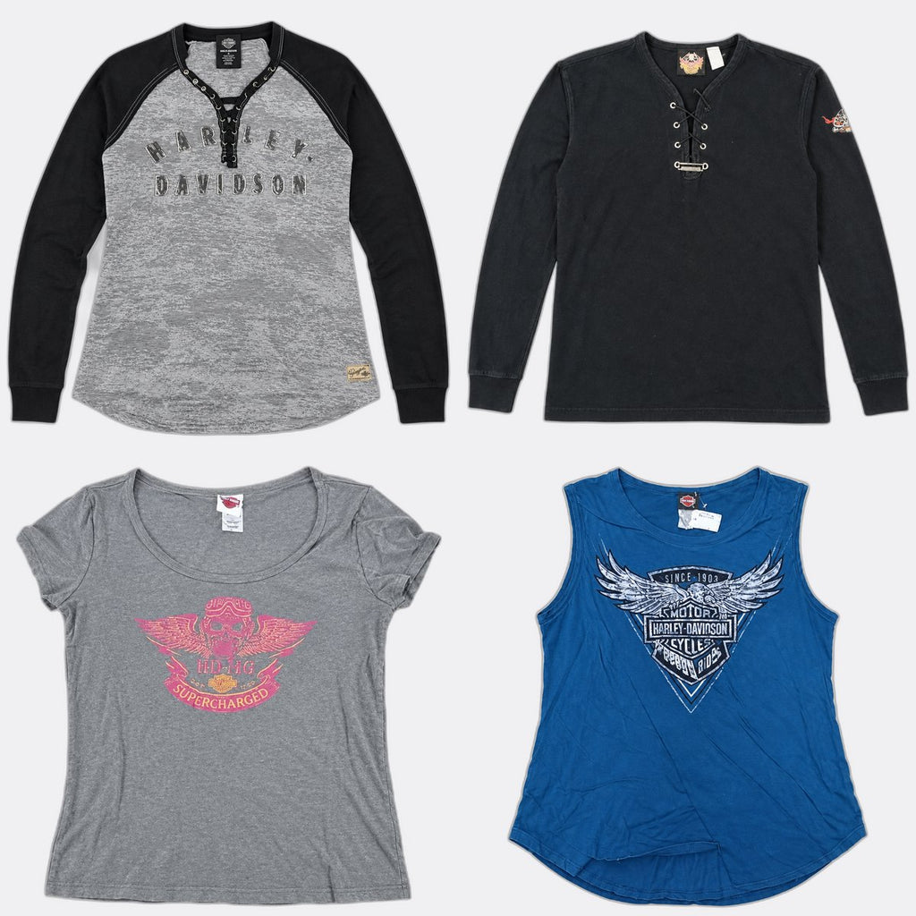 Vintage Harley Baby Tees Bundle in mixed sizes and colours. Grade A/B/C.