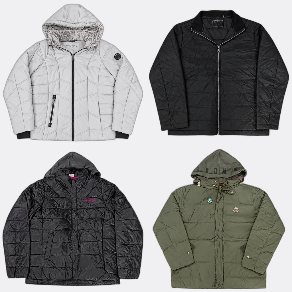 Vintage Mix Branded Jackets Bundle in mixed sizes and colours. Grade A/B/C.