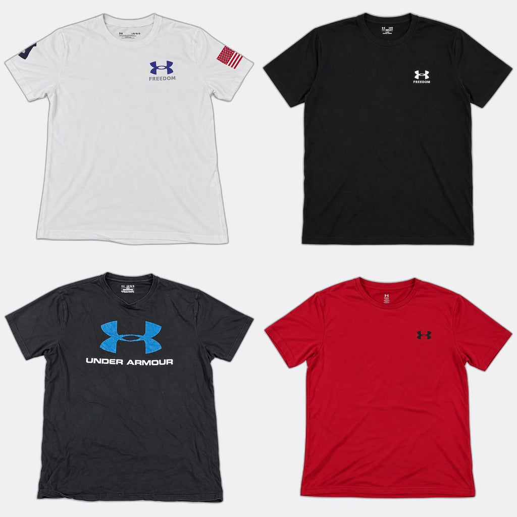  Under Armour T-Shirts Bundle  in mixed sizes and colours, Grade A/B/C.