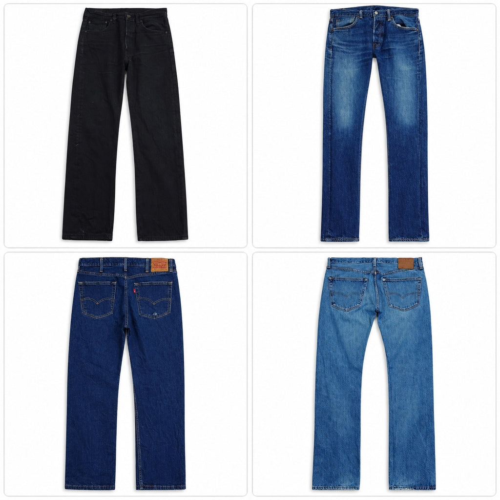 Vintage Levi's Men Jeans Bundle in mixed sizes and colours. Grade A/B/C. 