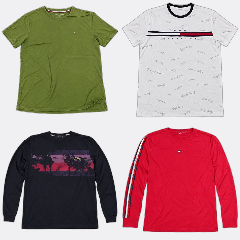 Vintage Tommy Hilfiger T-Shirts Bundle  in mixed sizes and colours, Grade B/C.