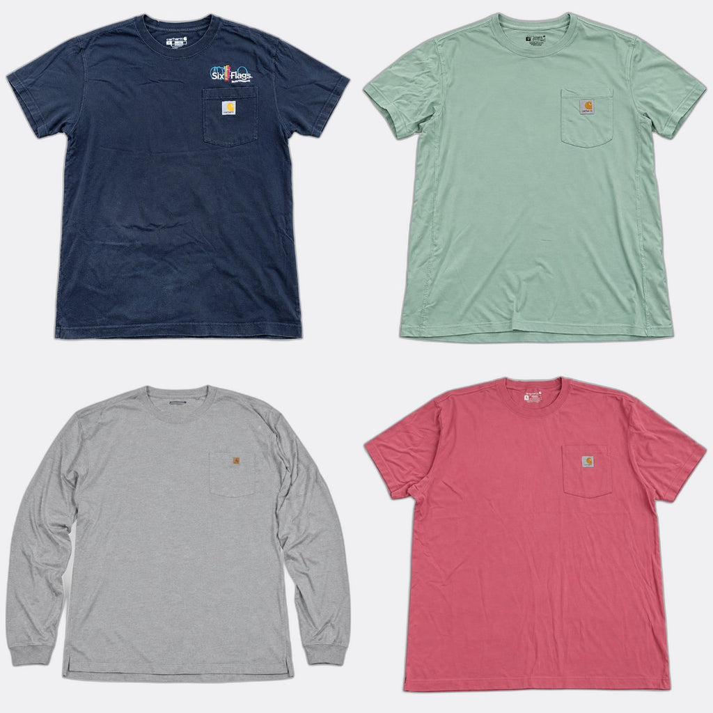 Vintage Carhartt T-Shirts Bundle in mixed sizes and colours. Grade B/C.