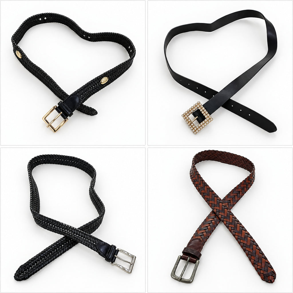 Y2K Belts Bundle in mixed sizes and colours. Grade A/B/C.