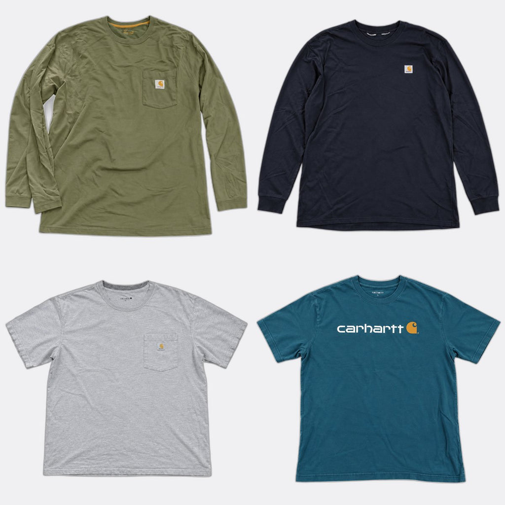 Vintage Carhartt T-Shirts Bundle in mixed sizes and colours. Grade B/C.