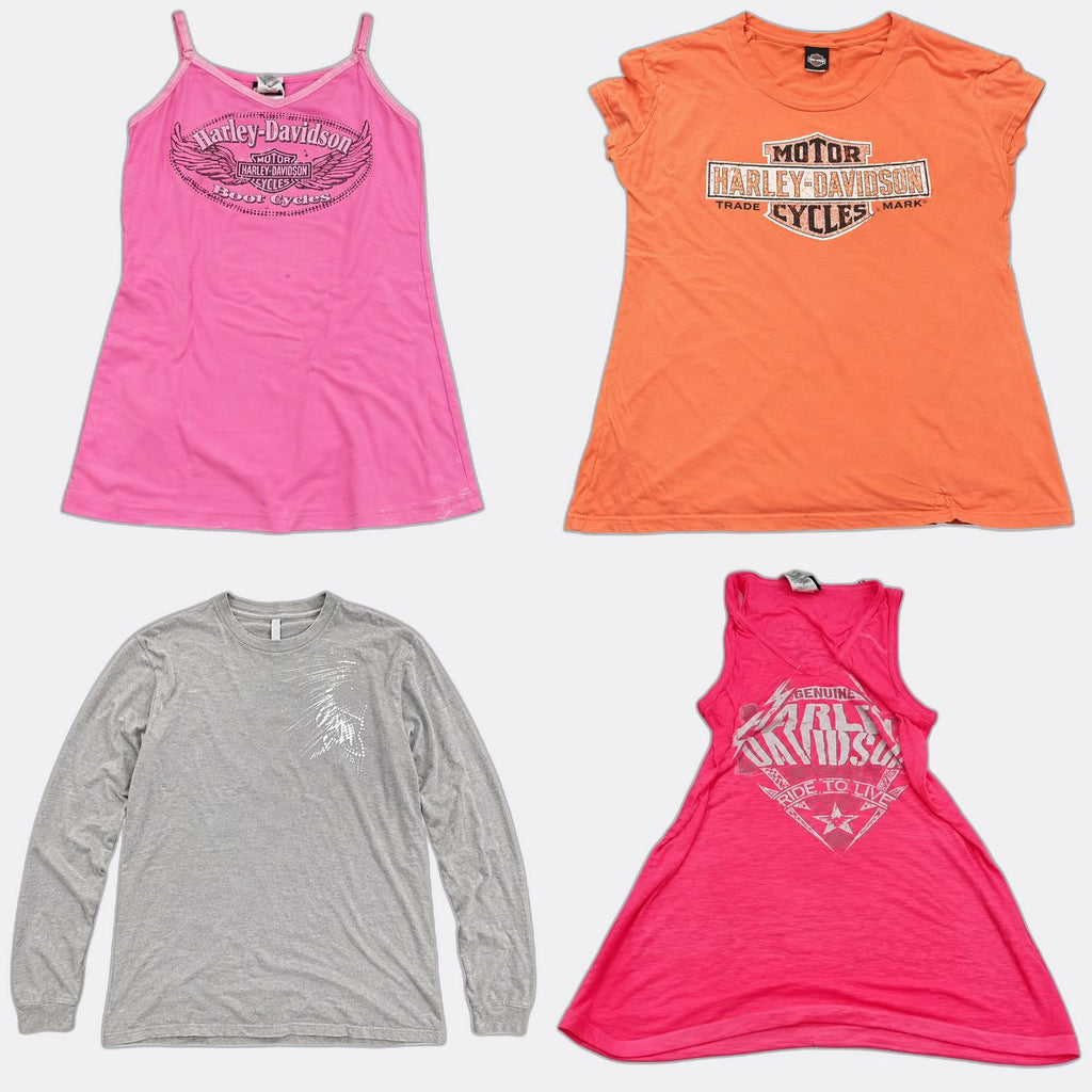 Vintage Harley Baby Tees Bundle in mixed sizes and colours. Grade A/B/C. 