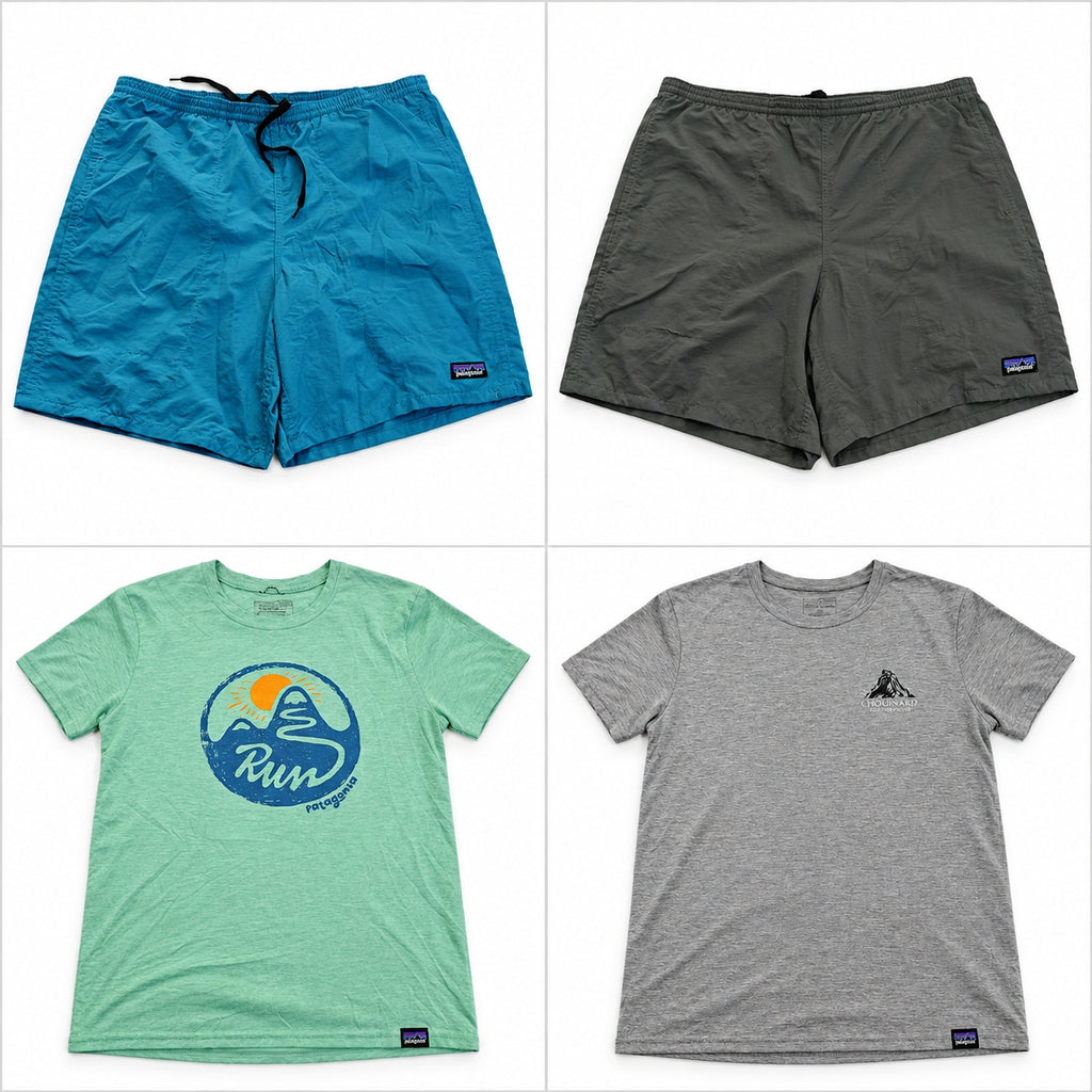 Vintage Patagonia Shorts and T-Shirts Bundle  in mixed sizes and colours, Grade A/B/C.