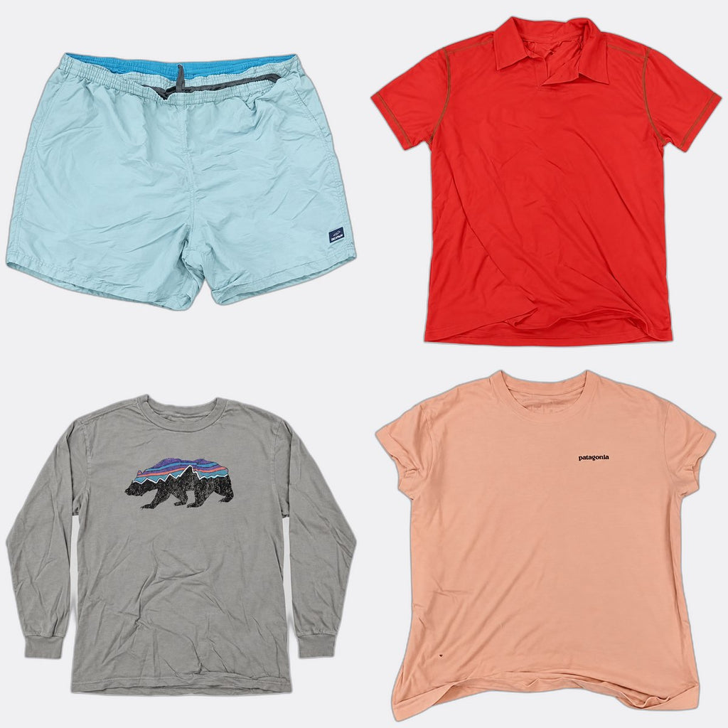 Vintage Patagonia Shorts and T-Shirts Bundle in mixed sizes and colours. Grade A/B/C. 