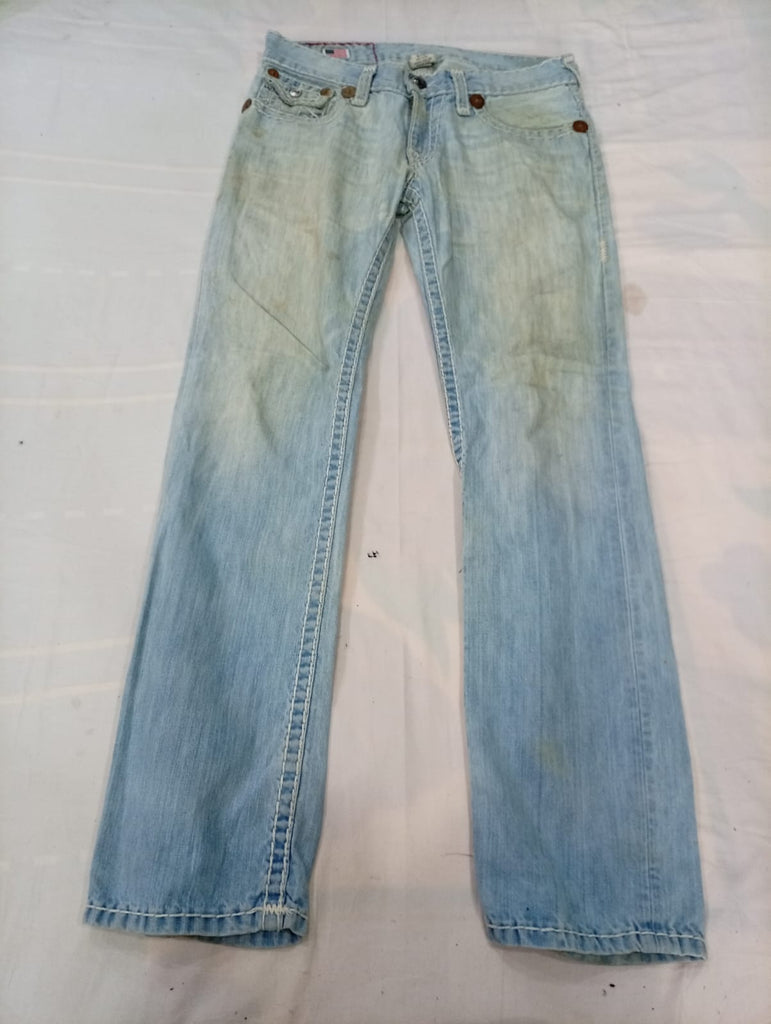 Vintage True Religion and Rock Revival Men Jeans Bundle in mixed sizes and colours. Grade B/C.