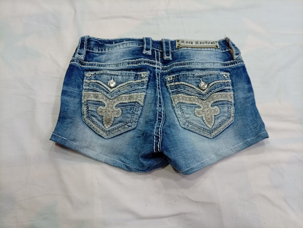 Upcycled Mix Branded Mini Denim Skirts Bundle in mixed sizes and colours. Grade A/B/C. 