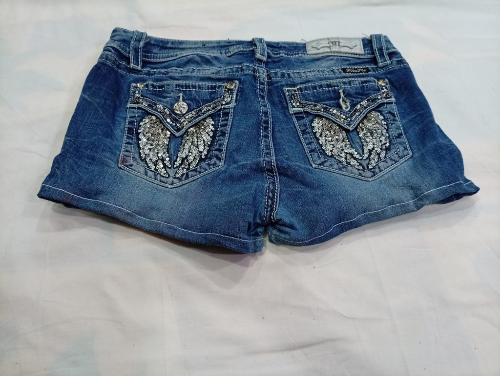Upcycled Mix Branded Mini Denim Skirts Bundle in mixed sizes and colours. Grade A/B/C. 