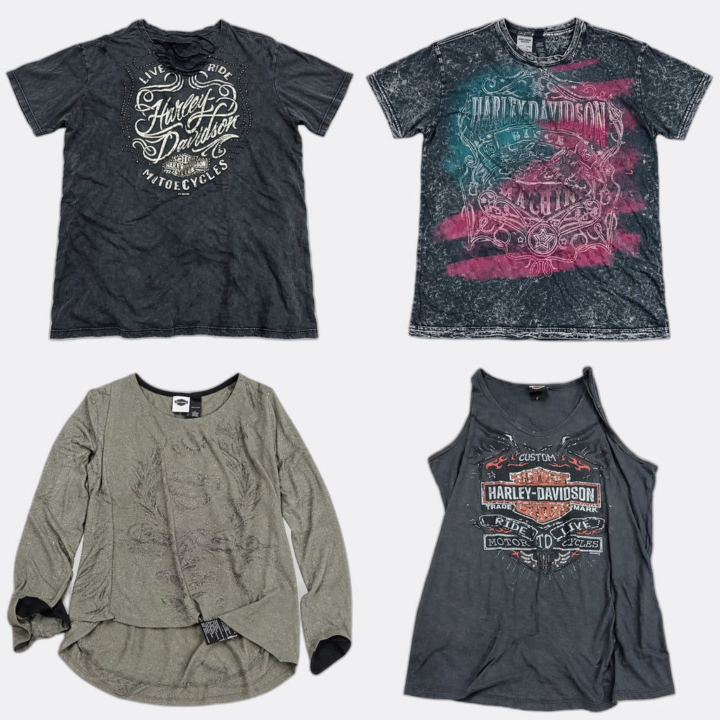 Vintage Harley Baby Tees Bundle in mixed sizes and colours. Grade A/B/C.