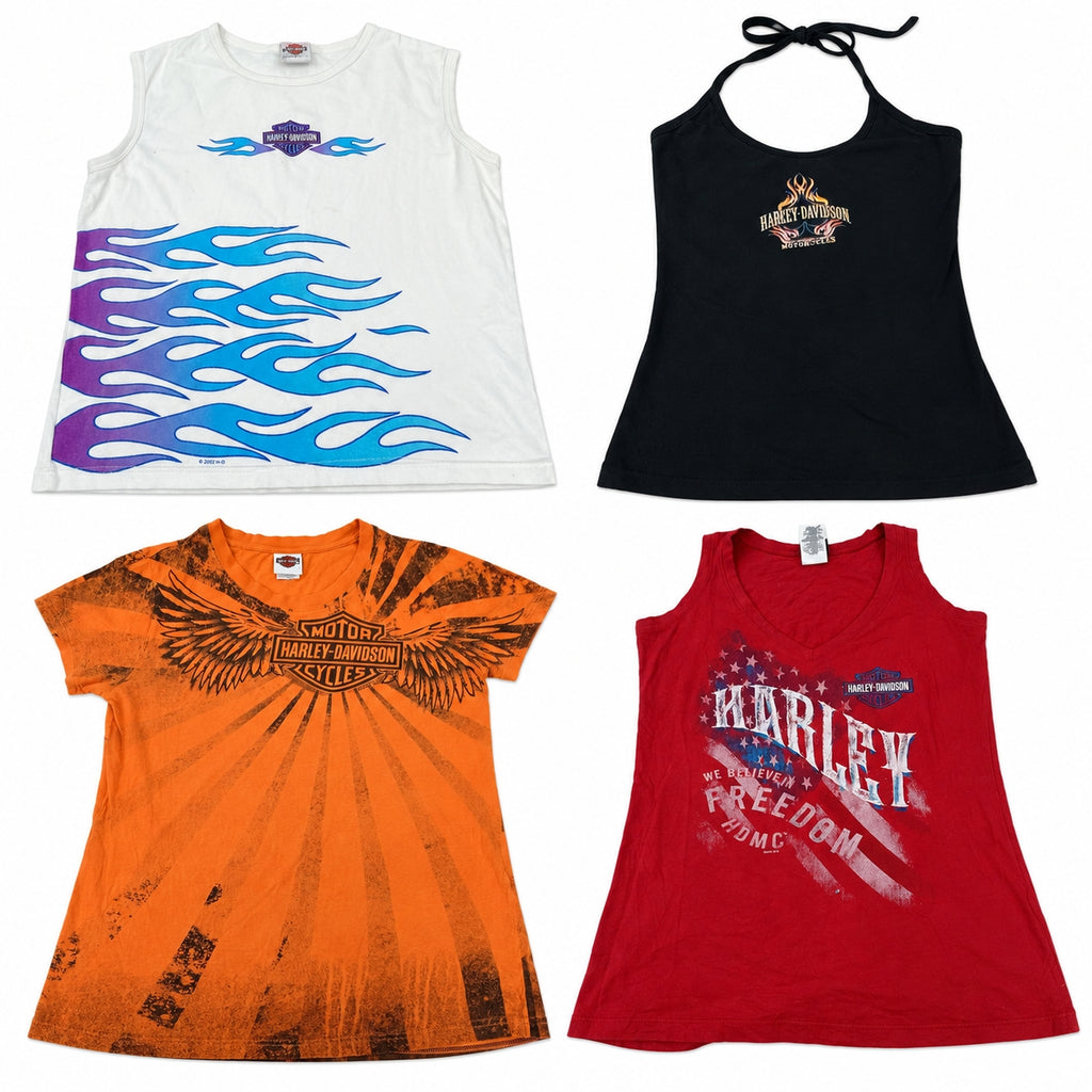  Vintage Harley Baby Tees Bundle  in mixed sizes and colours, Grade A/B/C.