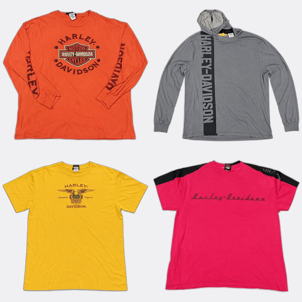 Vintage Harley Men T-Shirts Bundle  in mixed sizes and colours, Grade A/B/C.