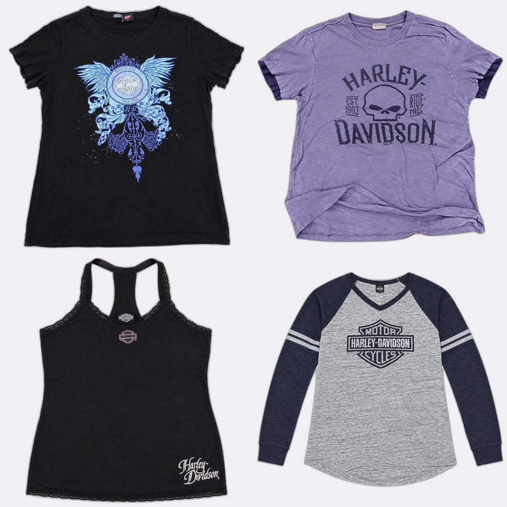 Vintage Harley Baby Tees  in mixed sizes and colours, Grade A/B/C.