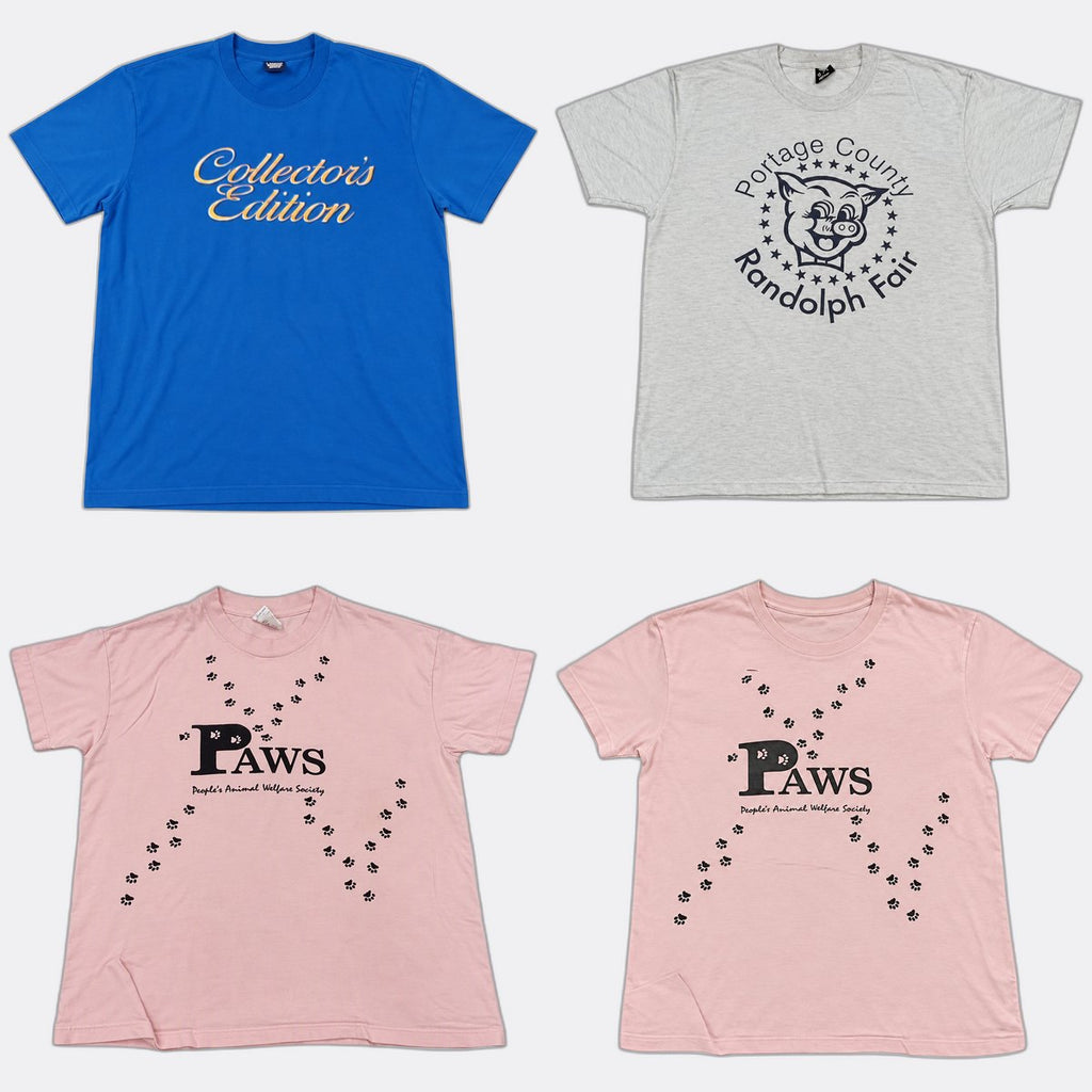 Vintage Single Stitch T-Shirts Bundle  in mixed sizes and colours, Grade A/B/C.