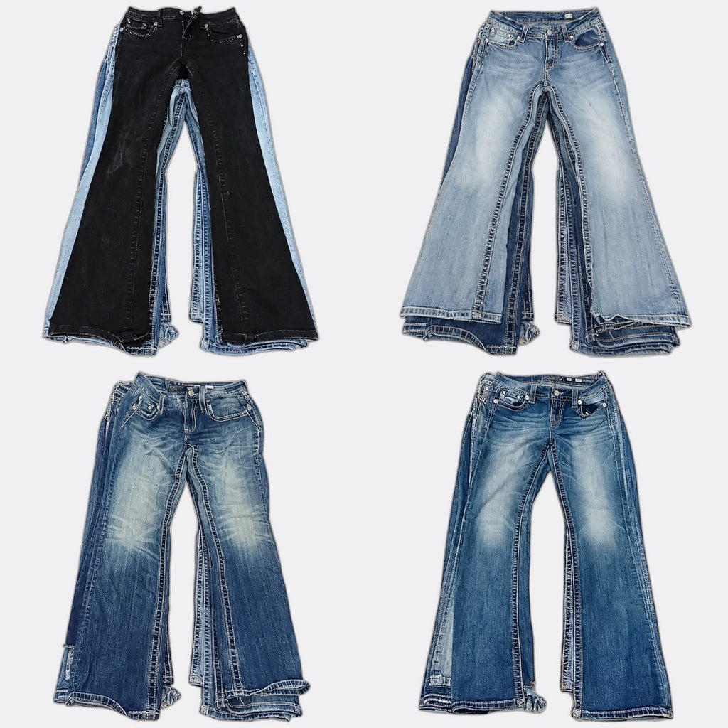 Vintage Miss Me Flare Jeans Bundle  in mixed sizes and colours, Grade A/B/C.