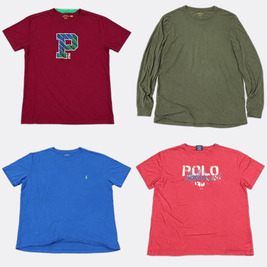 Vintage Polo T-Shirts Bundle  in mixed sizes and colours, Grade A/B/C.