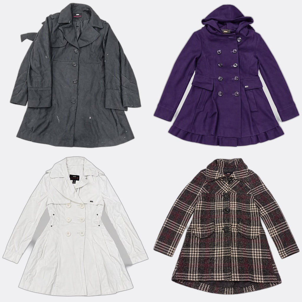 Vintage Miss Sixty Coats Bundle  in mixed sizes and colours, Grade A/B/C.