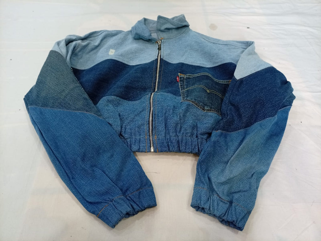 Upcycled Levi's Crop Jackets Bundle  in mixed sizes and colours, Grade A/B/C.