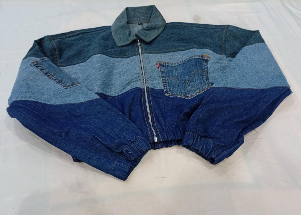 Upcycled Levi's Crop Jackets Bundle in mixed sizes and colours. Grade A/B/C.