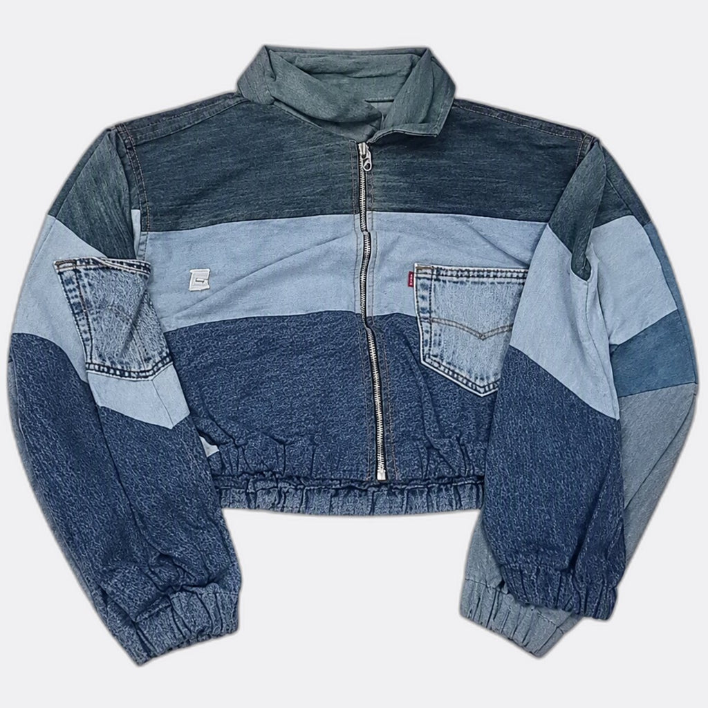 Upcycled Levi's Crop Jackets Bundle in mixed sizes and colours. Grade A/B/C.