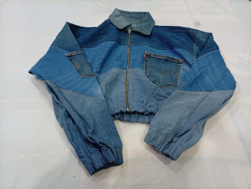 Upcycled Levi's Crop Jackets Bundle in mixed sizes and colours. Grade A/B/C.