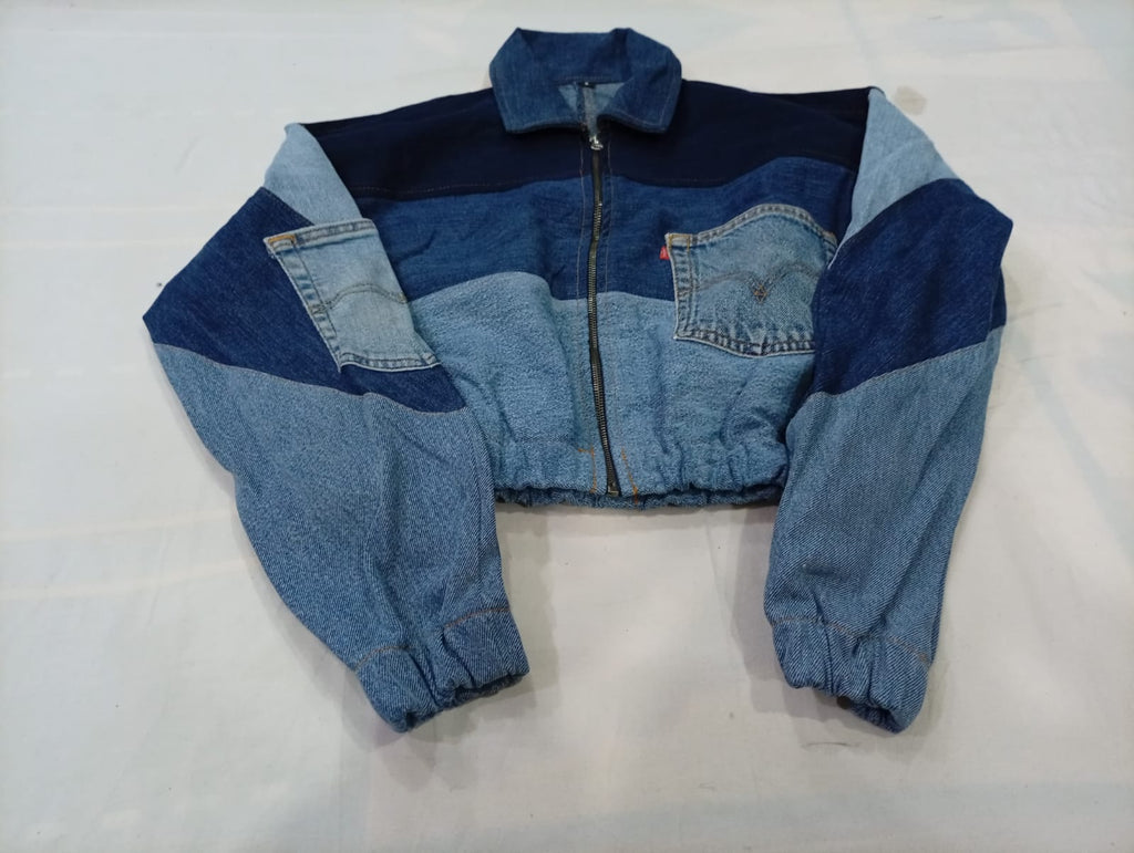 Upcycled Levi's Crop Jackets Bundle in mixed sizes and colours. Grade A/B/C.