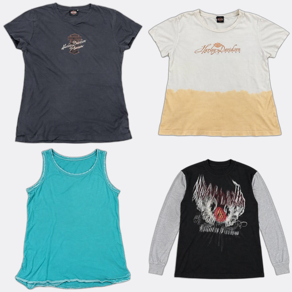 Vintage Harley Baby Tees Bundle in mixed sizes and colours. Grade A/B/C.