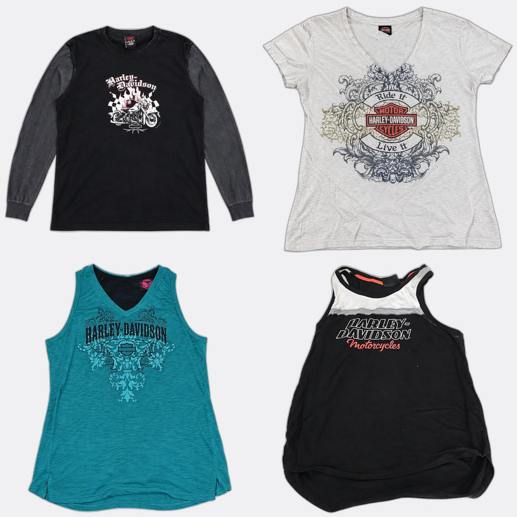 Vintage Harley Baby Tees Bundle in mixed sizes and colours. Grade A/B/C.
